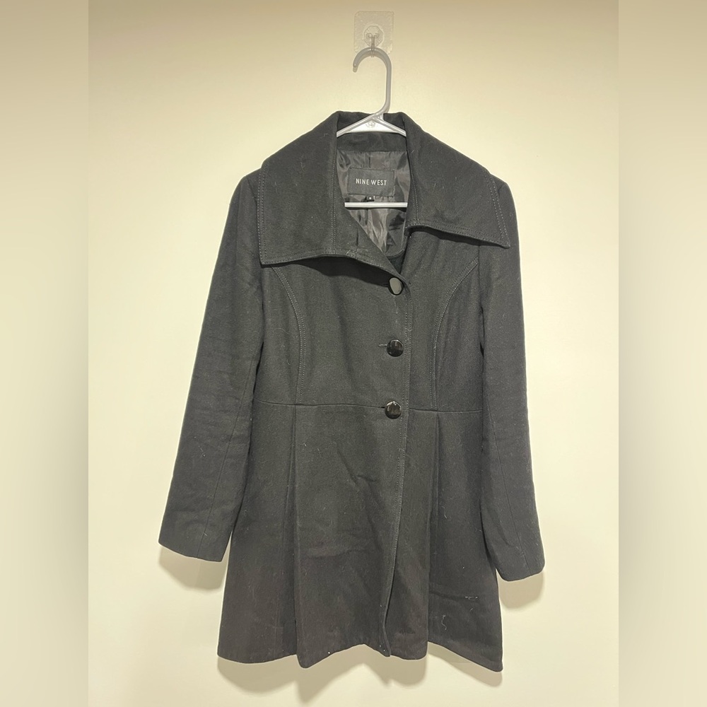 Nine West Charcoal Wool Coat